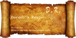 Derdák Kevin névjegykártya